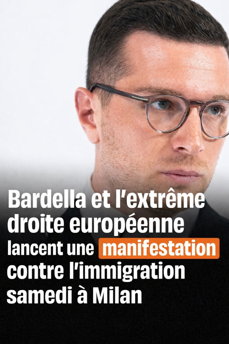 Bardella et la manifestation à Milan